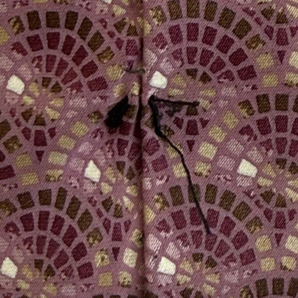 Lanvin Paris Mosaic Art Deco Pink Purple Geometric French Luxury Tie 100% Silk - Picture 9 of 9